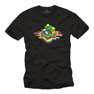 Big Bang Theory Shirt black Sheldon Rubiks