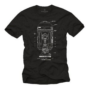 Cadeaux cool pour les nerds - T-shirt Android pour hommes noir taille S-XXXXXL