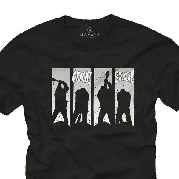 Men's Negan Baseball T-Shirt black size S-XXXXXL