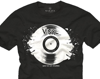 T-Shirt de musique Vintage pour hommes "VINYL" Record House Dj cadeaux pour hommes S-XXXXXL