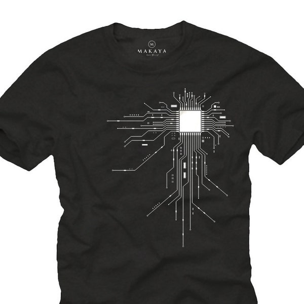 Nerd Tshirt mit Computer Motiv - lustige Geschenke für Männer - CPU Gamer Shirt Größe S-XXXXXL