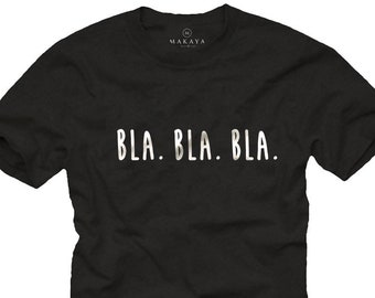 Cadeaux insolites pour homme - T-shirt homme Bla Bla avec imprimé noir taille S-XXXXXL