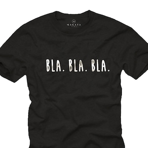 Cadeaux insolites pour homme T-shirt homme Bla Bla avec imprimé noir taille S-XXXXXL Noir