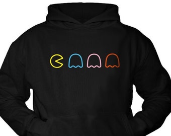 Vintage Gamer Hoodie Retro Graphic Desing Hooded Sweatshirt Black Size Man S-XXXXL