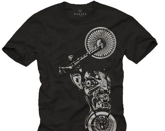 Cool Biker Gifts for Him - Mens Motorbike Tee Shirt black Motorcycle  S-XXXXXL