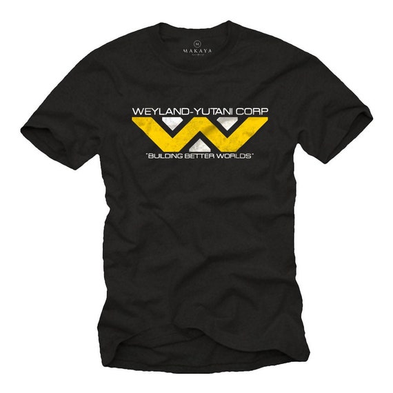 Makaya Mens T shirt Alien Logo Weyland Yutani Corp Black Cool Slogan S XXXXXL Etsy Australia
