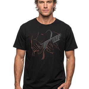 Guitar T-Shirt for Men with cool music print and guitar graphic printshirt, perfect gift for guitarists, musicians and music lovers S-5XL image 3