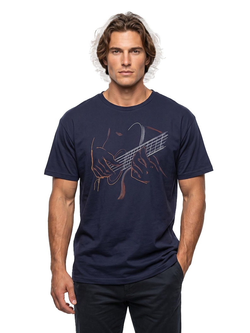 Guitar T-Shirt for Men with cool music print and guitar graphic printshirt, perfect gift for guitarists, musicians and music lovers S-5XL image 8