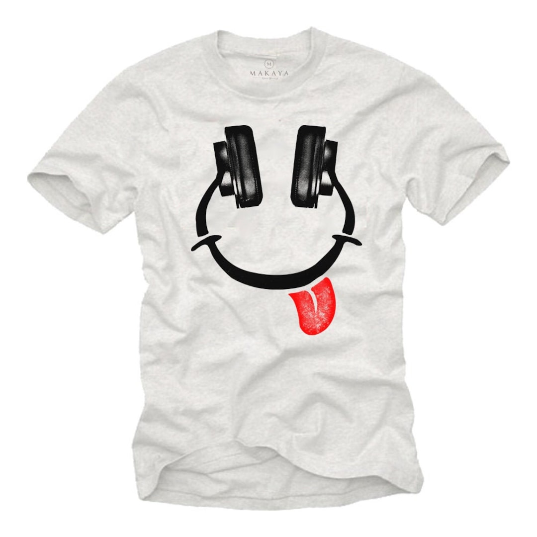 Lustiges Hip Hop Shirt Für Mädchen - Kopfhörer Mit Zunge Design