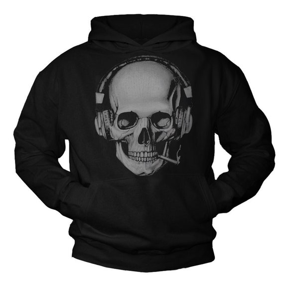 Hoodie Schwarz Partner Pullover Totenkopf Skull Shirt Mit Kapuze