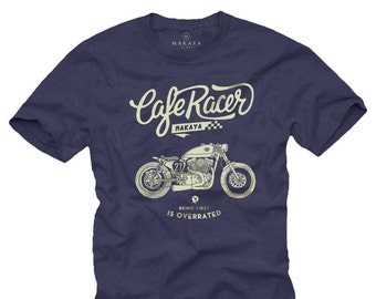 Cadeaux pour hommes - Vintage Moto T-Shirt Cafe Racer motif - Biker Shirts Hommes S-XXXXXL