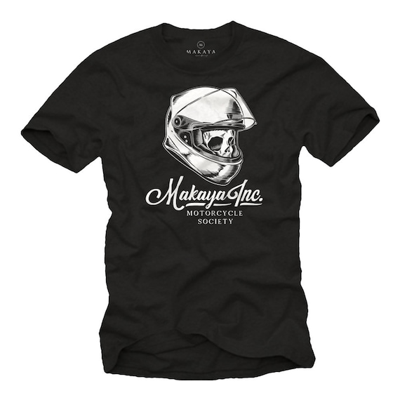 T-shirt Biker Et Moto Skull , Tête De Mort | - Tshirt