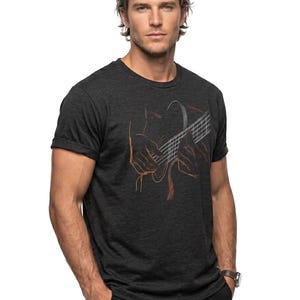 Guitar T-Shirt for Men with cool music print and guitar graphic printshirt, perfect gift for guitarists, musicians and music lovers S-5XL image 4