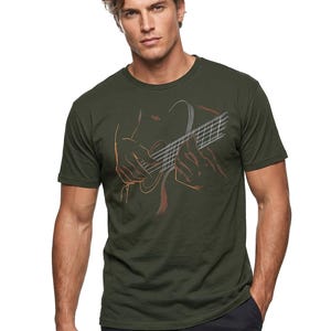 Guitar T-Shirt for Men with cool music print and guitar graphic printshirt, perfect gift for guitarists, musicians and music lovers S-5XL image 11