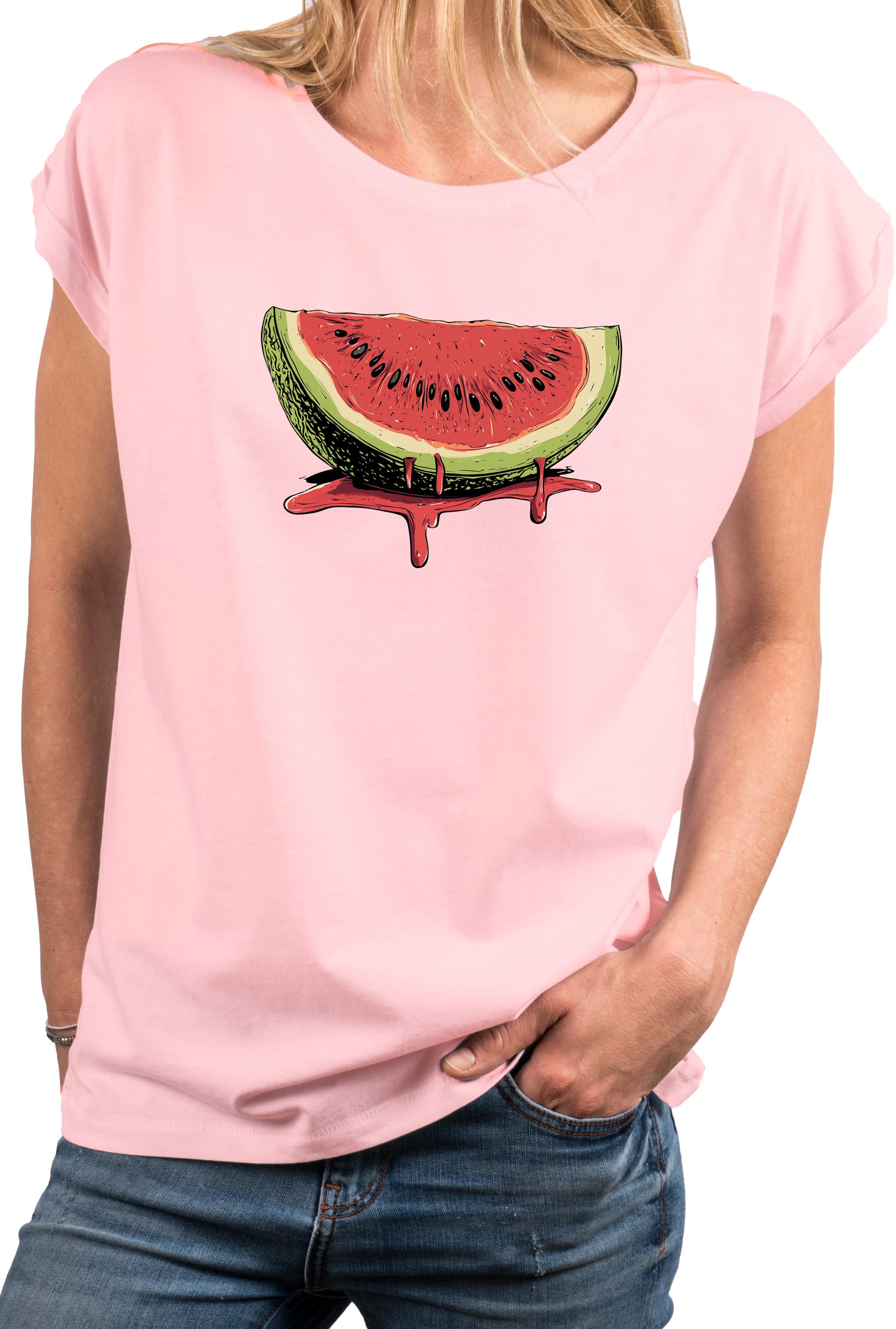 T-shirt da donna con anguria - top estivo con grafica di