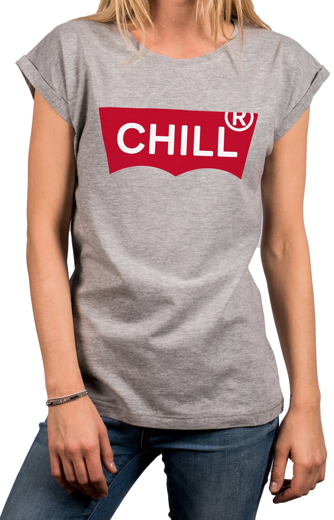 Cool Ladies Tshirt With Print Chill Slogan Shirt Parody Etsy