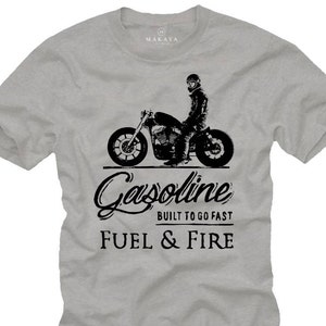 Motorcycle Gifts for him - Vintage Custom Tee Shirt - Cafe Racer Tshirt Biker Print S-XXXXXL