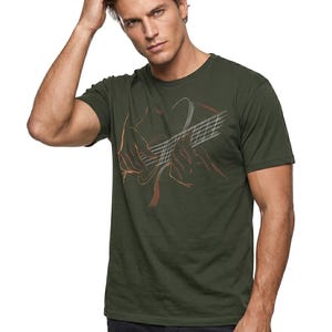 Guitar T-Shirt for Men with cool music print and guitar graphic printshirt, perfect gift for guitarists, musicians and music lovers S-5XL image 12