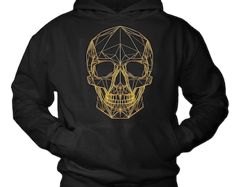 Black hoodie with skull motif – trendy skull hoodie for men & boys size S-4XL