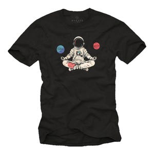 Astronaut T-Shirt with Planets - Vintage Space Motif with Astro Logo - Gamer Print for Men Boys Children Boys Men Size S-5XL