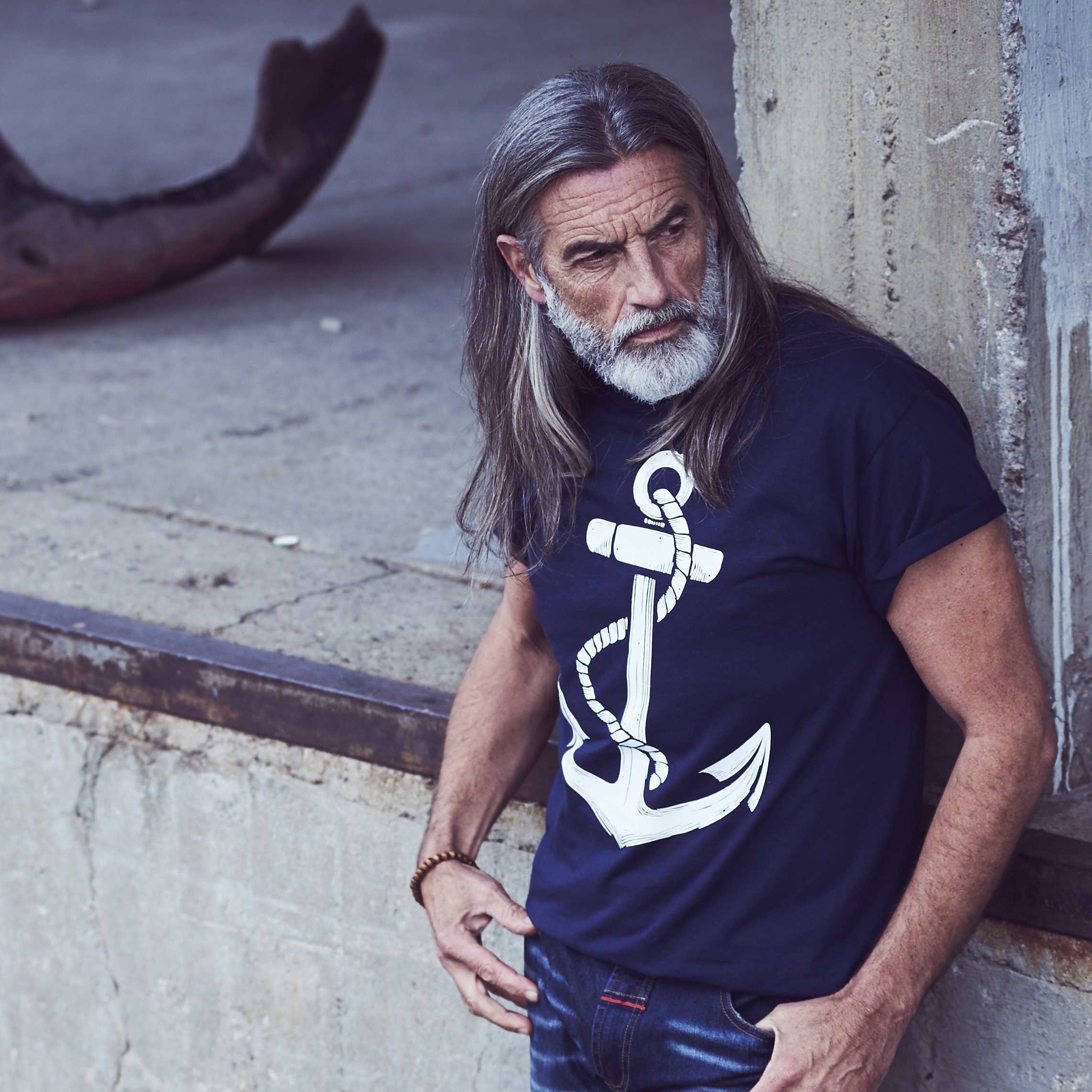 Anchor Men's T-Shirt Print Sailor Gift for Him Size S-XXXXXL