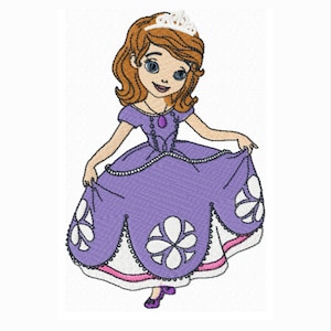 Sofia the First Cartoon Princess Machine Embroidery Digital Design .PES .vp3 .art .hus .xxx .vip