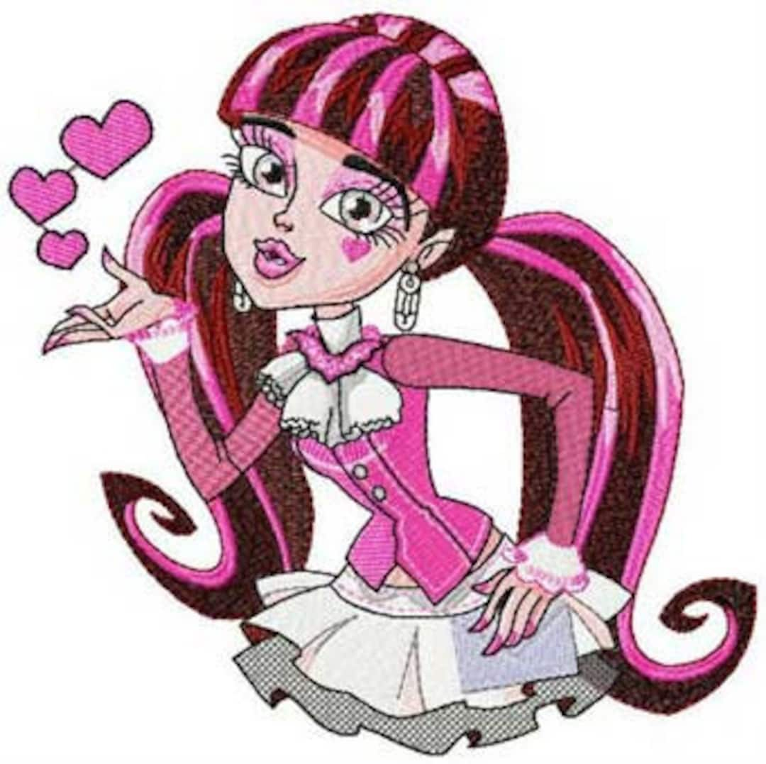 Monster High Draculaura Machine Embroidery Digital Design .PES .vp3 .art  .hus .xxx .vip 