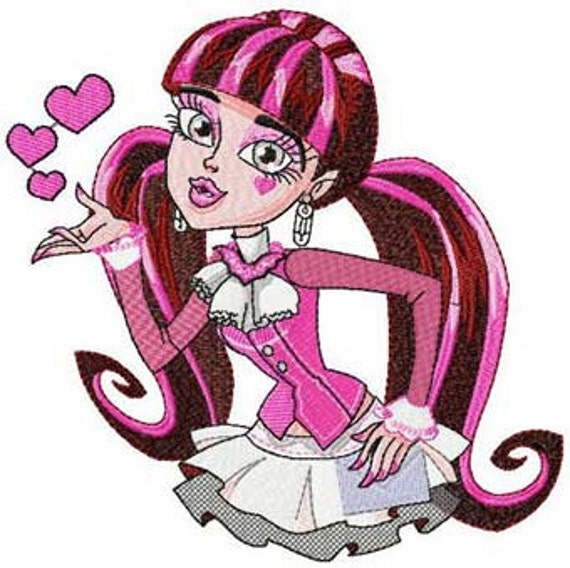 Monster High Draculaura Machine Embroidery Digital Design .PES