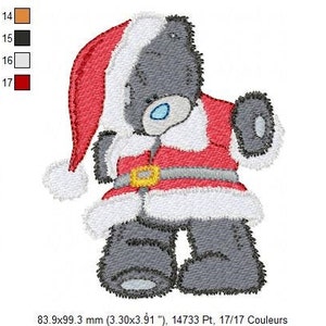 Old Toys Scruffy Grey Tatty Teddy Bears with Christmas Santa Sack Brother / Singer / Tajima Machine Embroidery Design