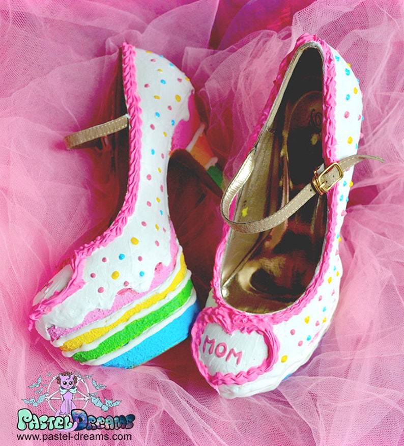 Custom Made Rainbow Cake Shoes Perfect for Birthday Party Kei Etsy UK