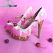 custom made ice cream high heels, cake shoes, one of the kind, alternative,goth fashion, kawaii, dessert shoes made to order 