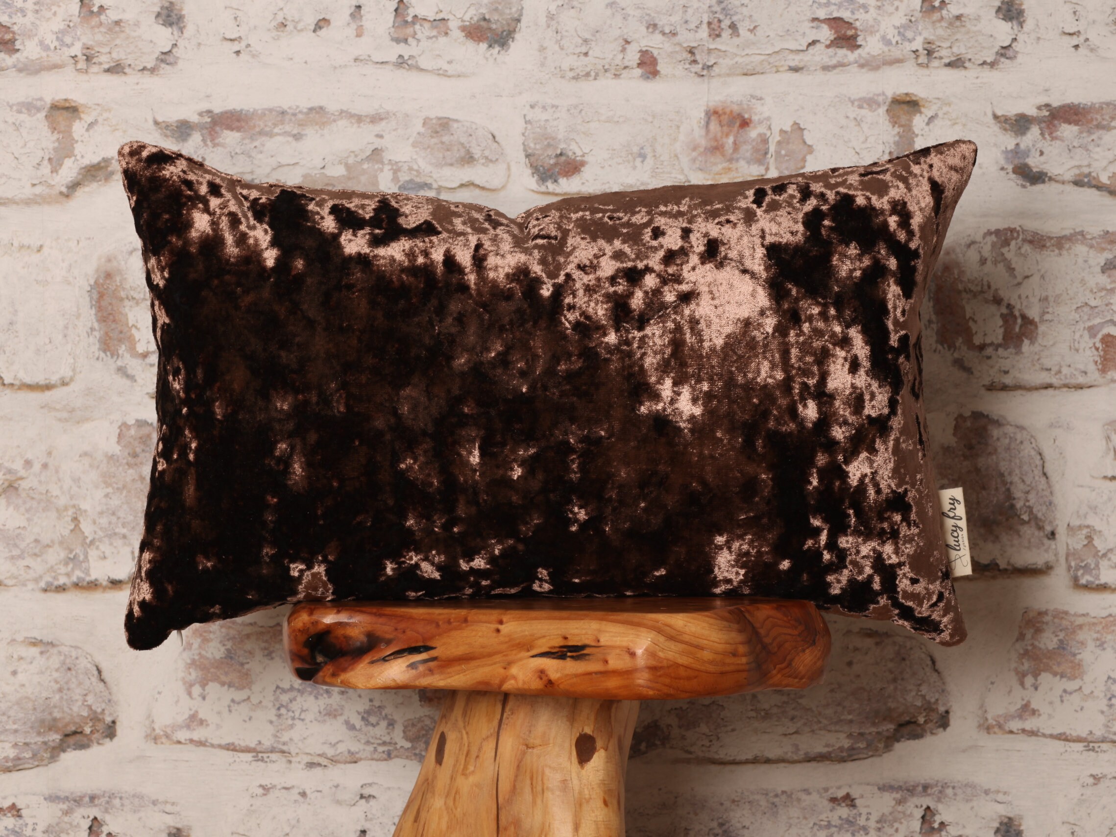 Chocolate Brown Bronze Crushed Velvet Cushion Covers Brown Etsy Ireland