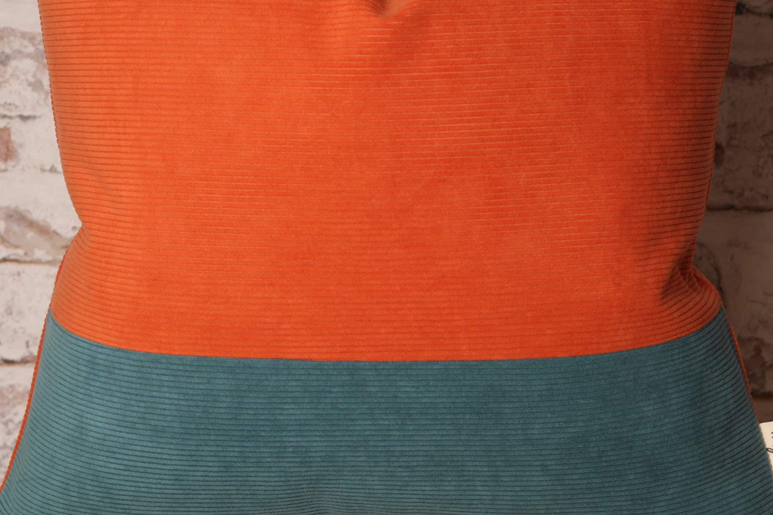 Burnt Orange and Teal Cushion Cover Corduroy Pillow Cover Etsy UK