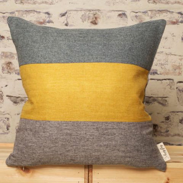 Teal Yellow Pillow Etsy