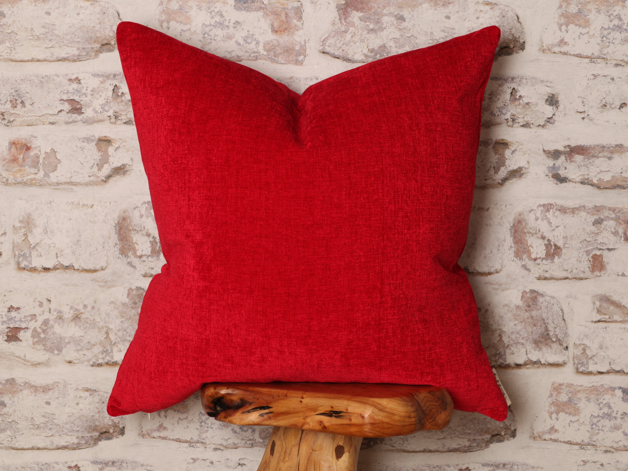 Ruby Red Cushion Cover Solid Red Cushion Cover Red Pillow Etsy UK