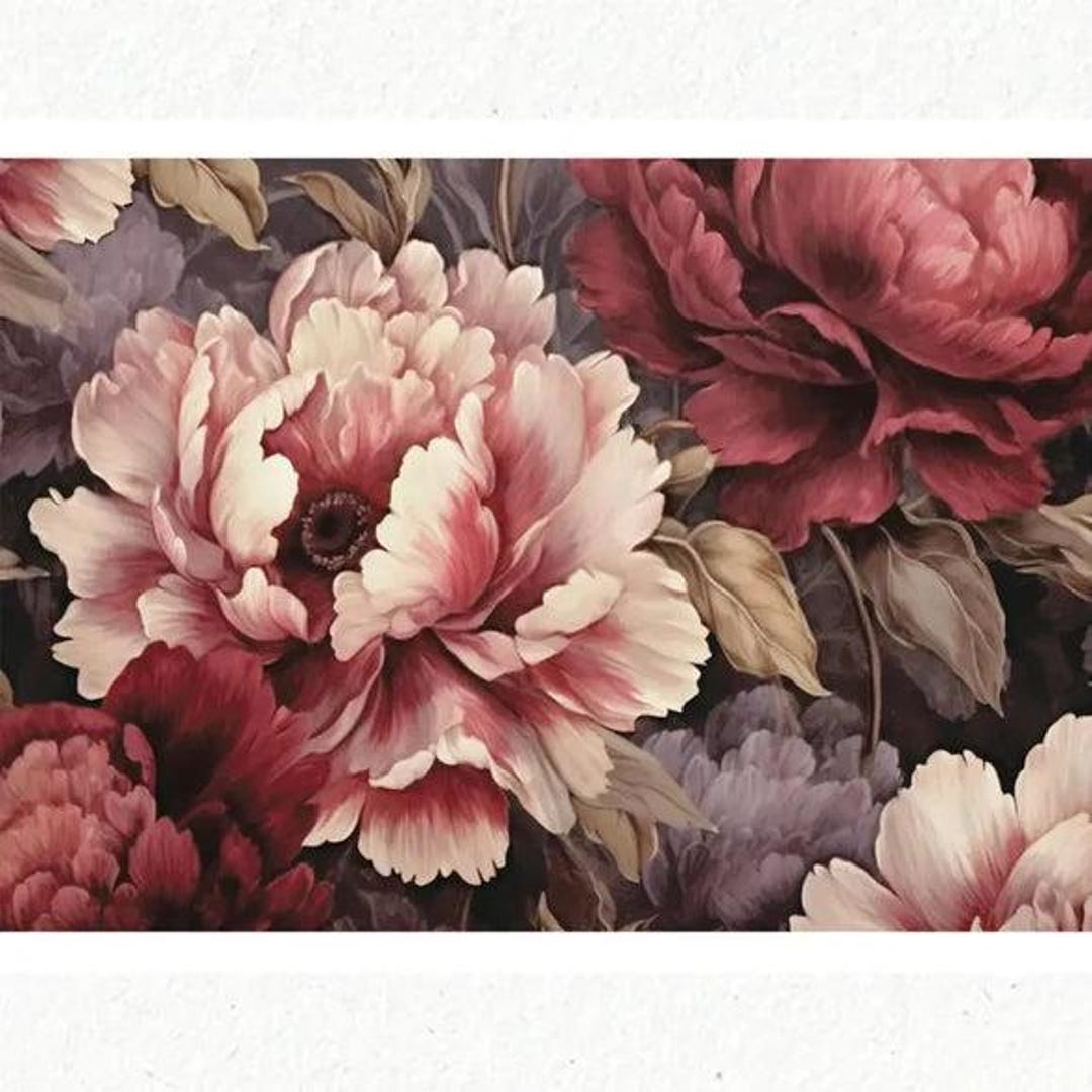 Dreamy Rose Cascade | A1 Fiber Decoupage | Paper for Decoupage ...