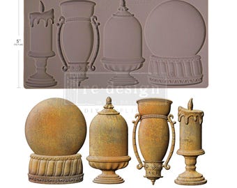 Glitter and Glow | Décor Mould | Silicone Craft Mould | Redesign with Prima | Christmas | Cloche, Snow Globe, Candlestick, Lantern
