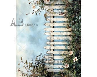 Picket Fence #874 | A4 Rice Paper for Decoupage | AB Studios