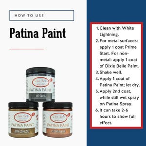 Patina Paint: Bronze, Copper, Iron | Dixie Belle Paint Co. | Chalk Paint Patina Paint imagem 3
