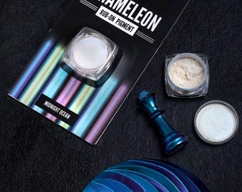 Midnight Ocean Blue | Chameleon Rub-On Pigment | Pentart | Powder Pigment