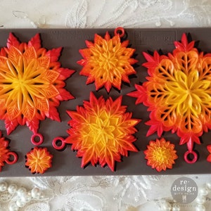 Papercraft Charms | Decor Mould | 5" x 10" Silicone Mold | Resin & Craft | Redesign with Prima