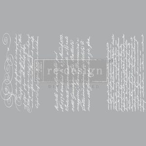 May include: A gray background with white script and decorative swirls. The word "redesign" is in a rectangular box. The text includes the words "DIY SIMPLIFIED".