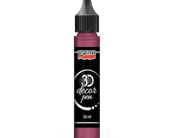 Ruby Red | 3D Decor Paint Pen 30 ml | Pentart | Crafts & Mixed Media