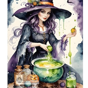 Witch Cauldron | A4 Rice Paper | Halloween Paper for Decoupage | Decoupage Central