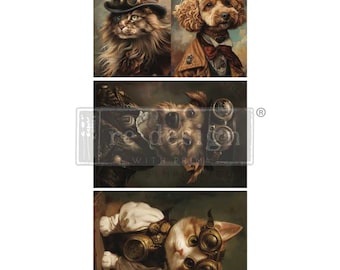 Favorite Pets | A3 Fiber Decoupage Pack | Paper for Decoupage | Redesign with Prima