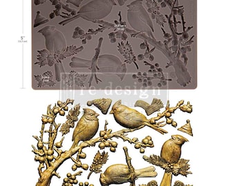 Cardinal Grace | 5" x 8" Silicone Décor Mould | Redesign with Prima | Farmhouse Christmas