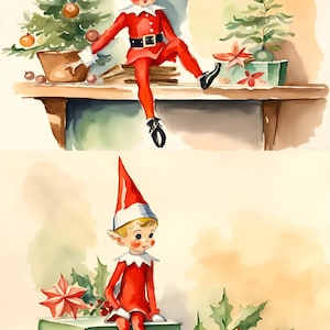 Christmas Pixie Elves | A4 Rice Paper | Paper for Decoupage | Decoupage Central