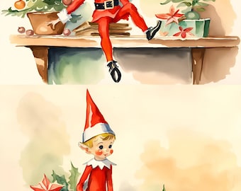 Christmas Pixie Elves | A4 Rice Paper | Paper for Decoupage | Decoupage Central
