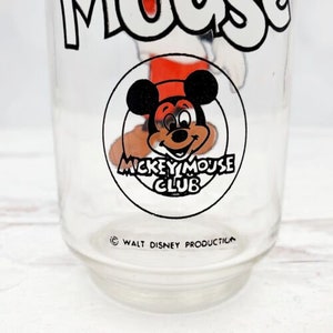 Vintage Walt Disney's Mickey Mouse Club Beverage Glass Tumbler 5" image 4