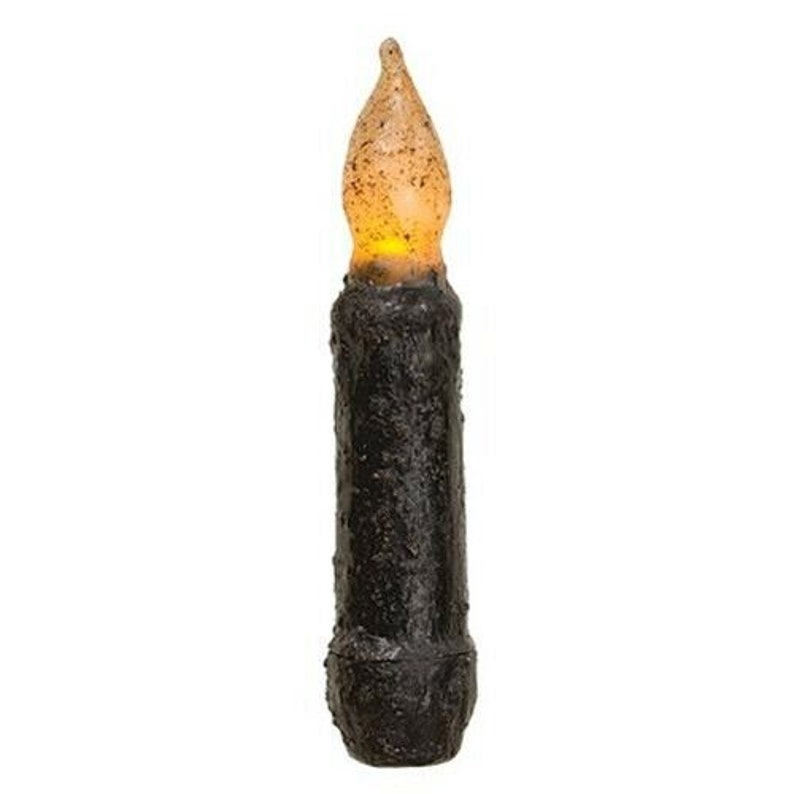 Primitive Black Grungy Timer 4 Taper Battery Candle Etsy